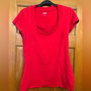 EXPRESS Sexy Stretch Scoop Neck Tee, M, Red. Gently worn.